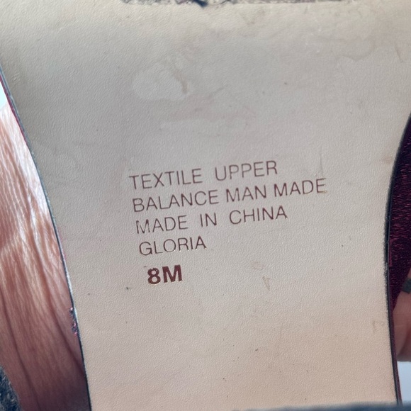 vintage 90s Y2K bp red shiny metallic platform slip on sandals Size 8 * FLAWS - Picture 11 of 13